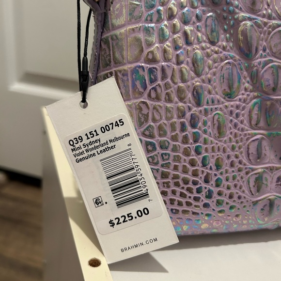 Brahmin Mini Sydney Violet Wonderland Melbourne Leather Crossbody & Card Case - Picture 15 of 15